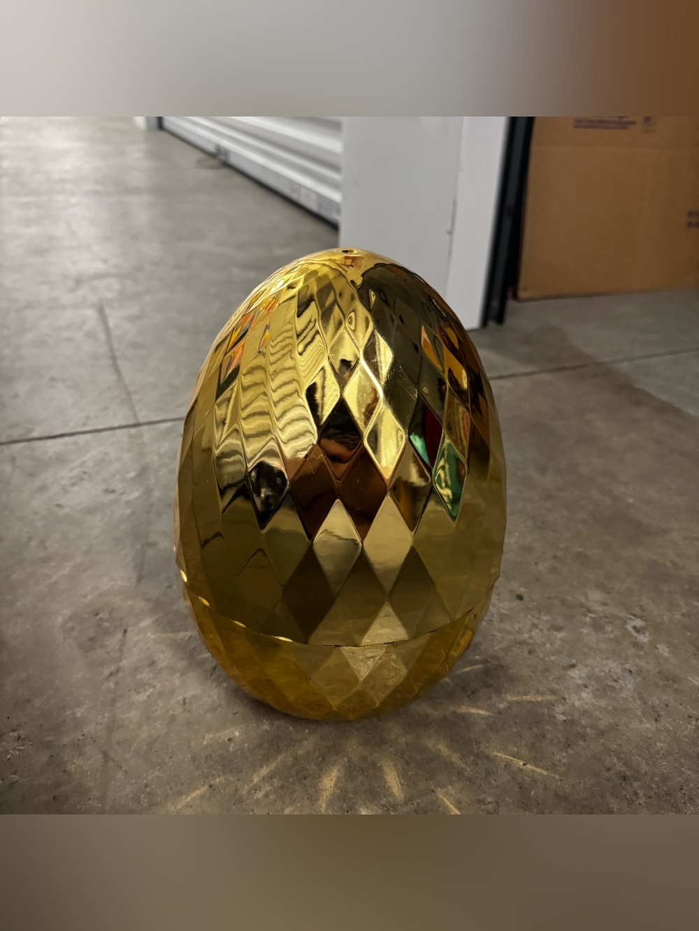 Gold Decorative Faceted Egg - Home Party Decor